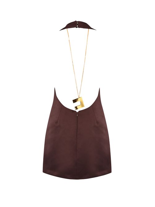 Abito in duchesse con collana gioiello Elisabetta Franchi | AB87162E2644